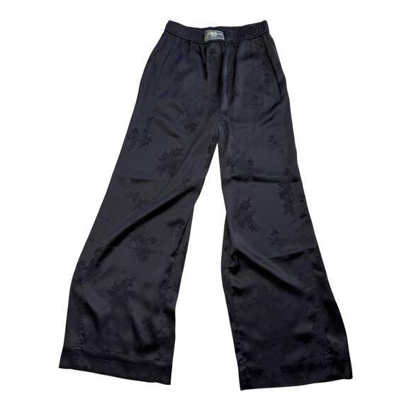 GANNI Black Satin Jacquard Pants XS / 2 - Picture 9 of 16